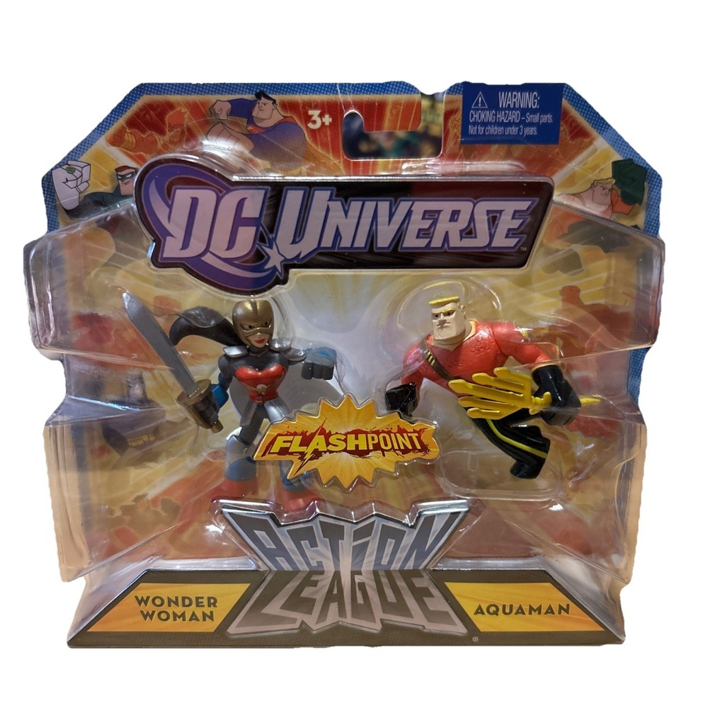 DC Universe Wonder Woman & Aquaman Action Figures 2011 Mattel Brand New Sealed